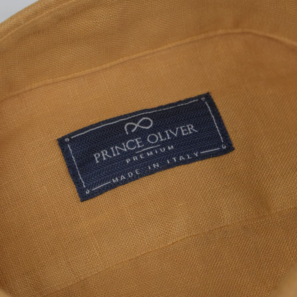 Superior Πουκάμισο Μουσταρδί 100% Λινό (Modern Fit)