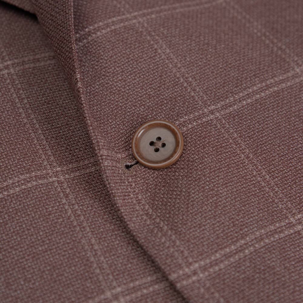 Σακάκι Καρό Καφέ (Modern Fit)