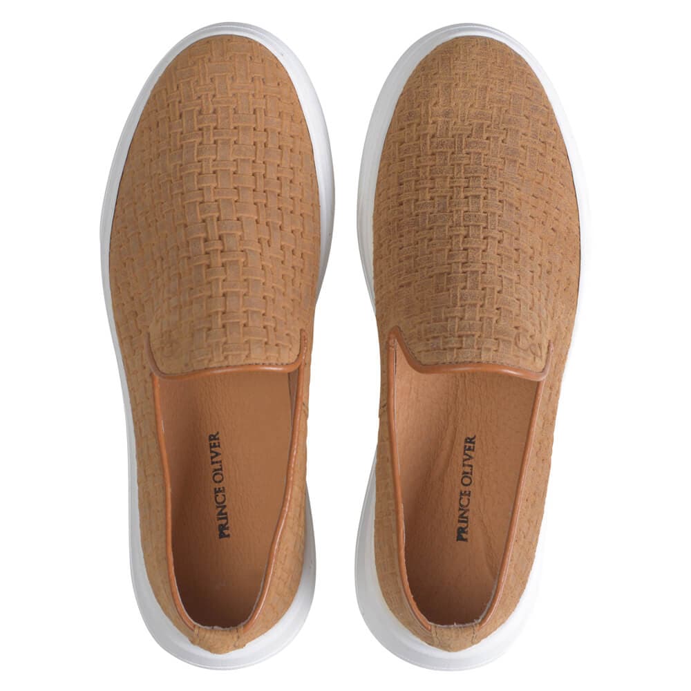Δερμάτινα Loafers Καμηλό