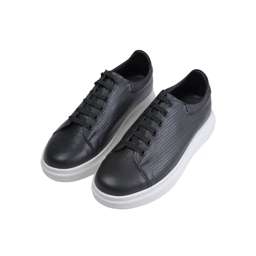 Low-Top Δερμάτινα Sneakers Μαύρα