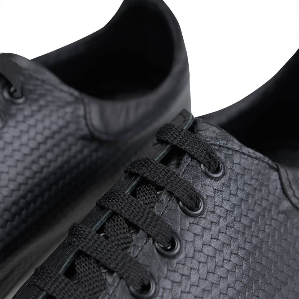 Low-Top Δερμάτινα Sneakers Μαύρα