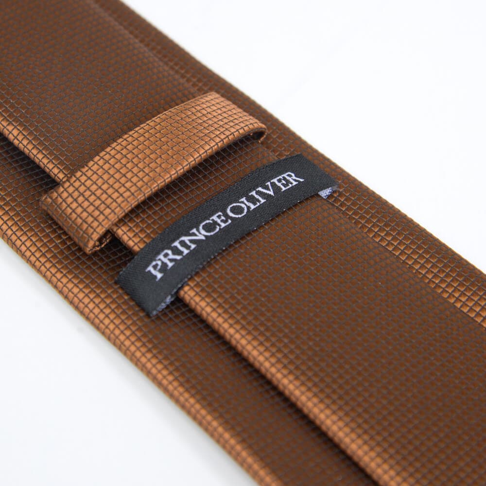 Γραβάτα Με Μικροσχέδιο Καφέ (Φάρδος 7 cm)