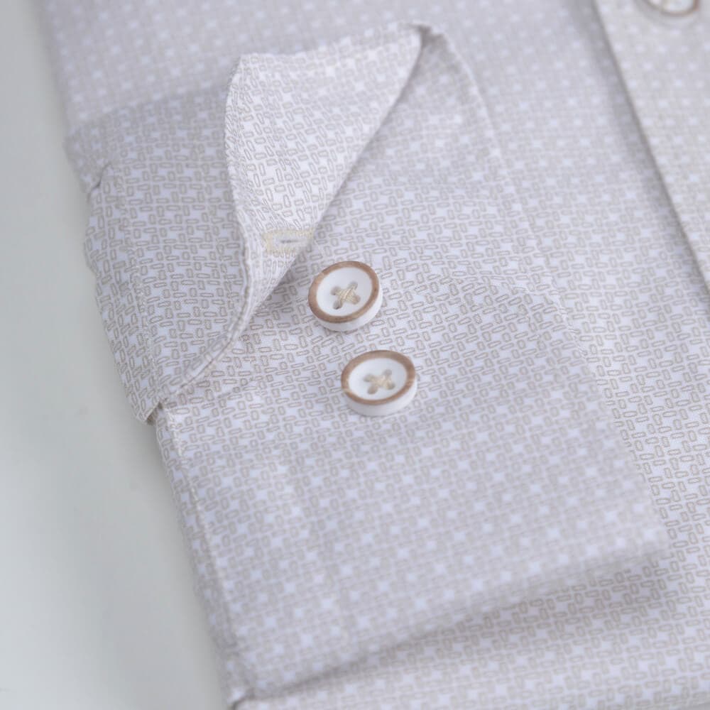 Πουκάμισο Μπεζ Με Σχέδιο (Modern Fit)