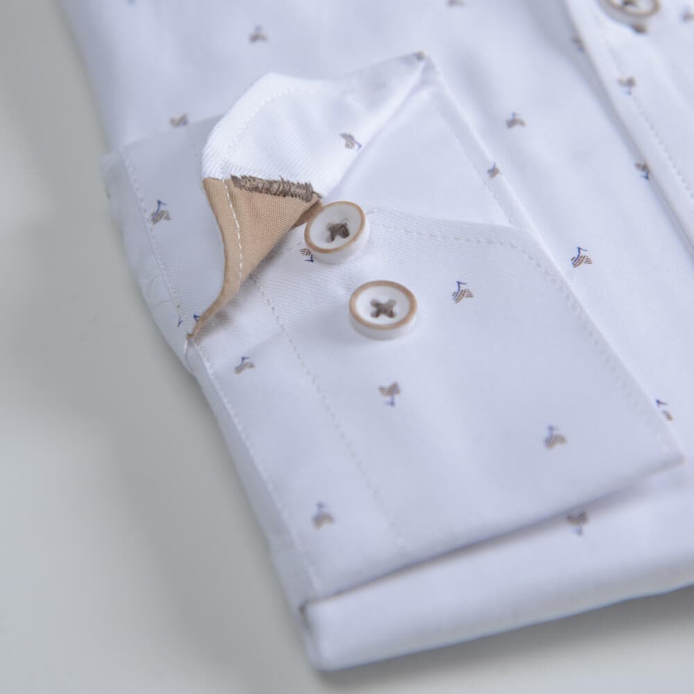 Πουκάμισο Λευκό Με Σχέδιο (Modern Fit)