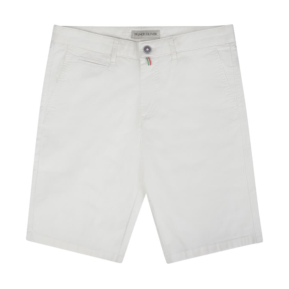 Elegant Βερμούδα Chinos Λευκή (Modern Fit)