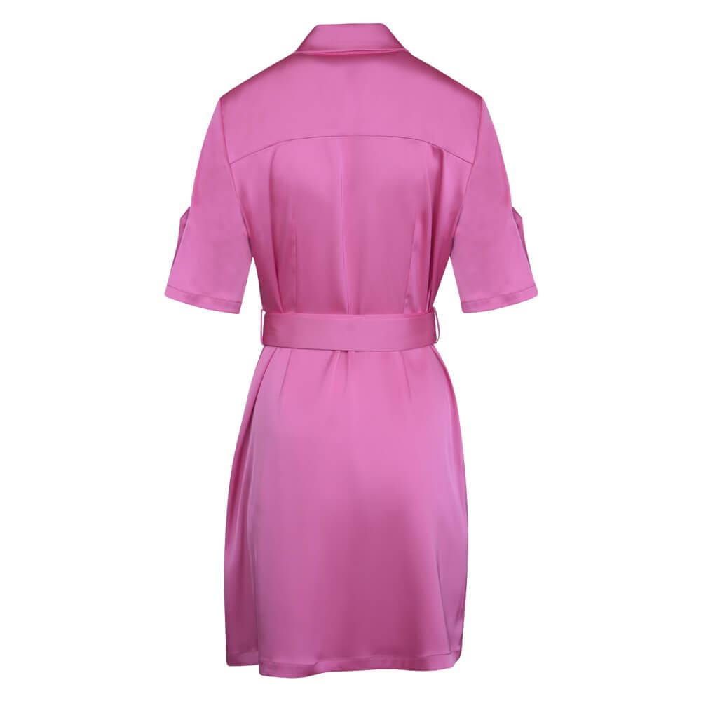 Φόρεμα Σατινέ Φούξια