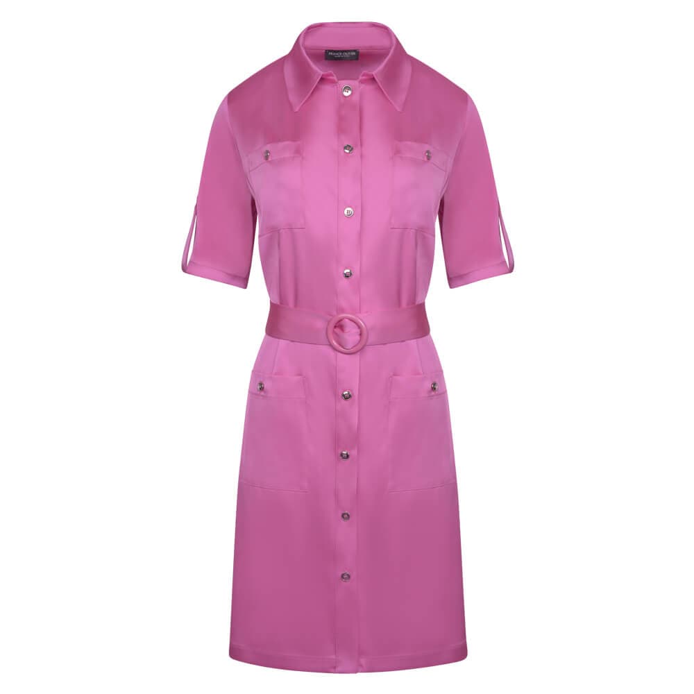 Φόρεμα Σατινέ Φούξια