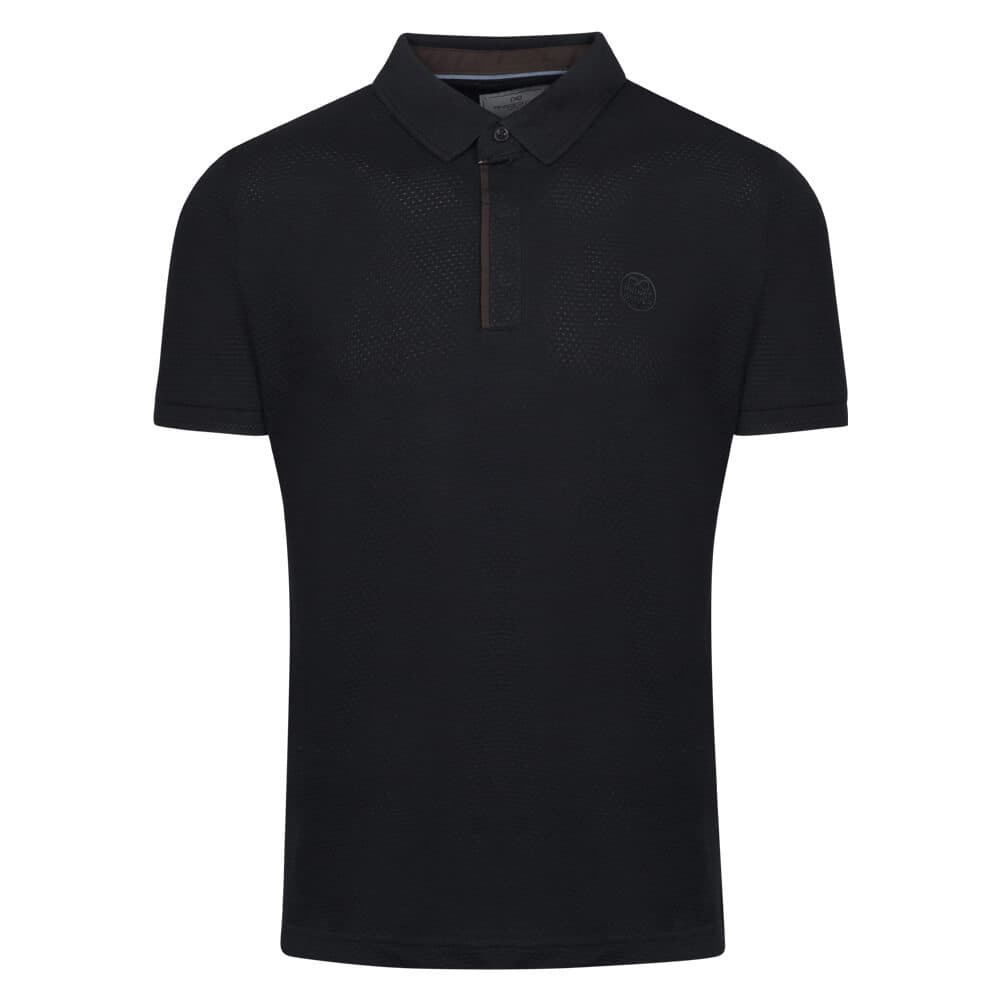 Premium Polo Μαύρο 100% Cotton (Modern Fit)