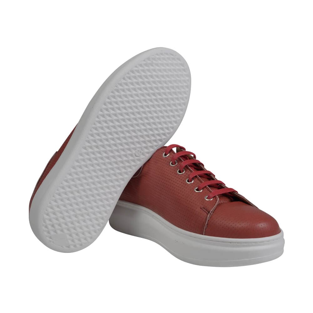 Low-Top Δερμάτινα Sneakers Μπορντώ