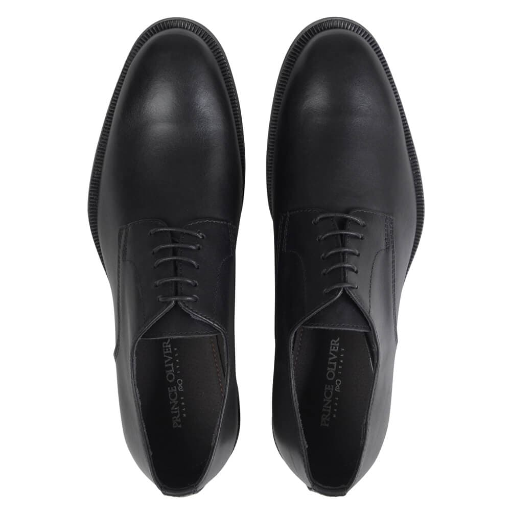 Derby Μαύρο Leather Shoes New Arrival