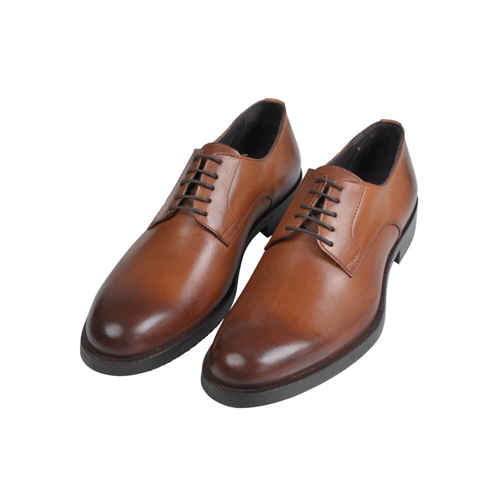 Derby Καφέ Ανοιχτό Leather Shoes New Arrival