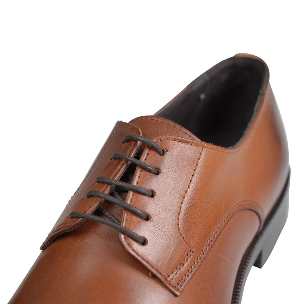 Derby Καφέ Ανοιχτό Leather Shoes New Arrival
