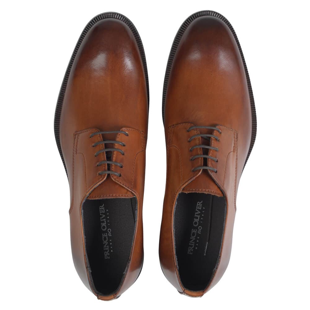 Derby Καφέ Ανοιχτό Leather Shoes New Arrival