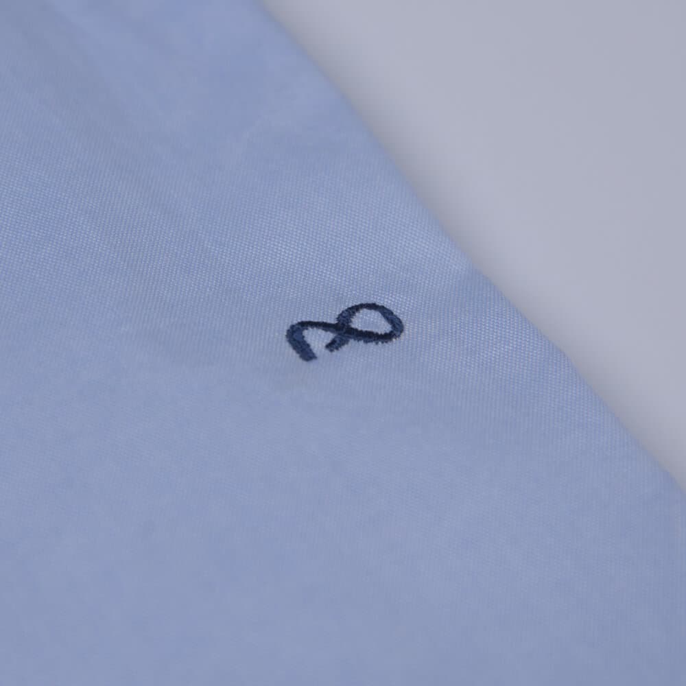 Superior Πουκάμισο Σιέλ 100% Fine Cotton (Modern Fit)