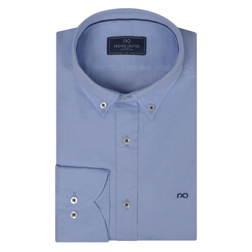 Superior Πουκάμισο Σιέλ 100% Fine Cotton (Modern Fit)