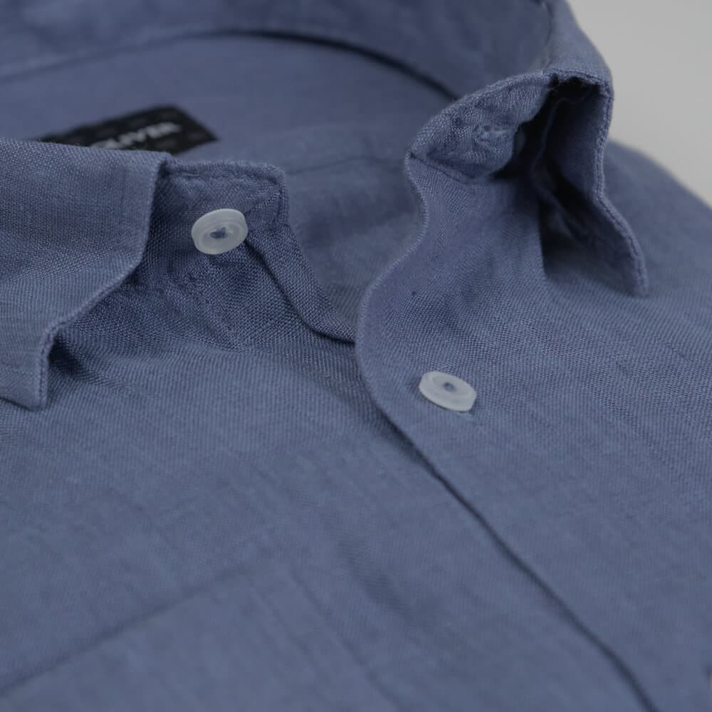 Premium Πουκάμισο Μπλε 100% Λινό (Modern Fit)