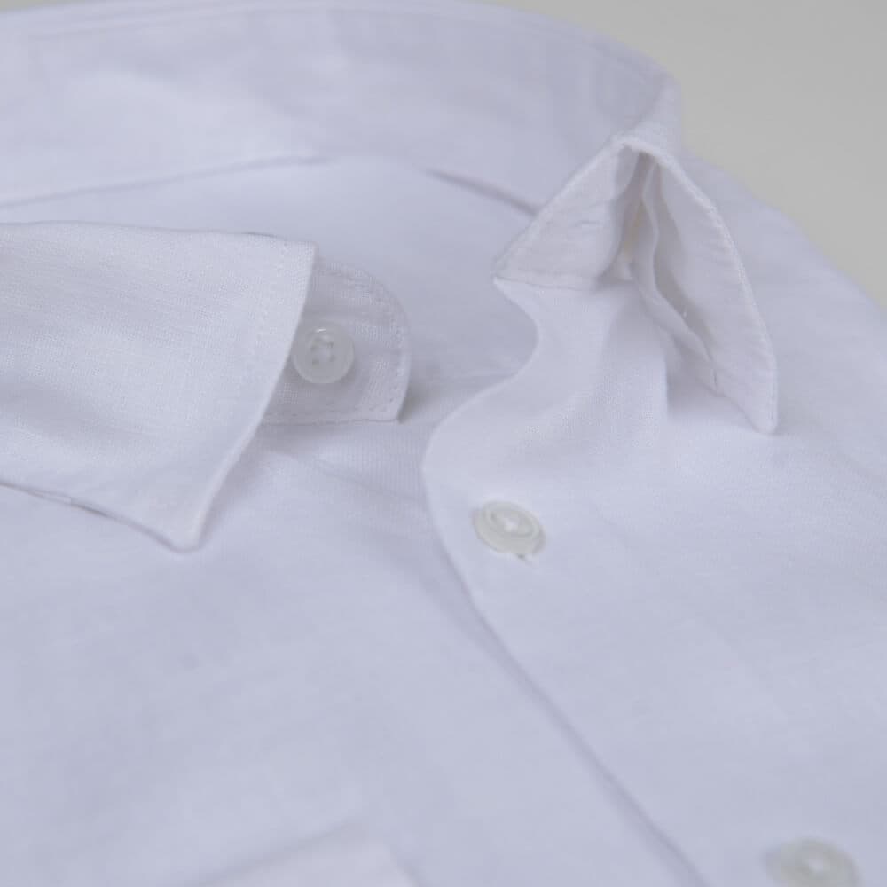 Premium Πουκάμισο Λευκό 100% Λινό (Modern Fit)