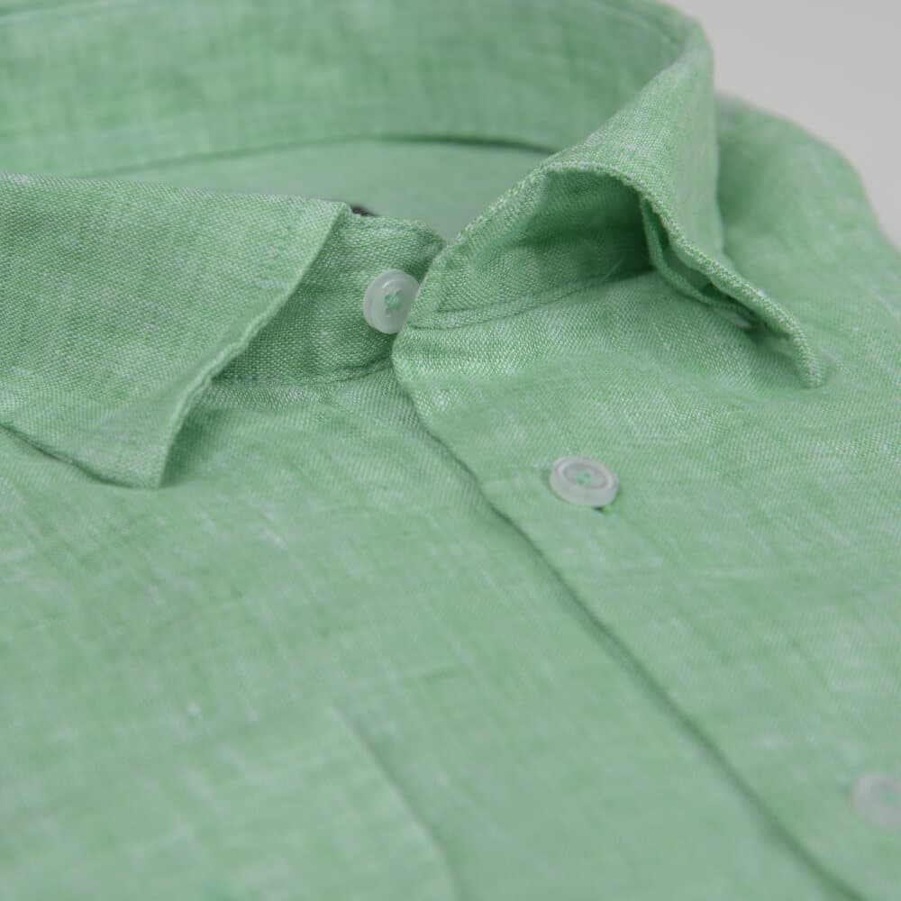 Premium Πουκάμισο Λαχανί 100% Λινό (Modern Fit)