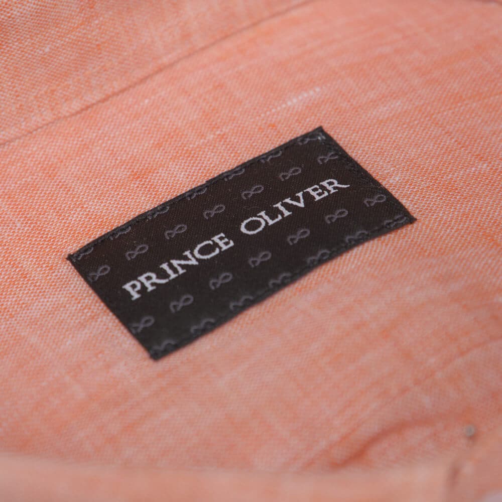 Premium Πουκάμισο Πορτοκαλί 100% Λινό (Modern Fit)