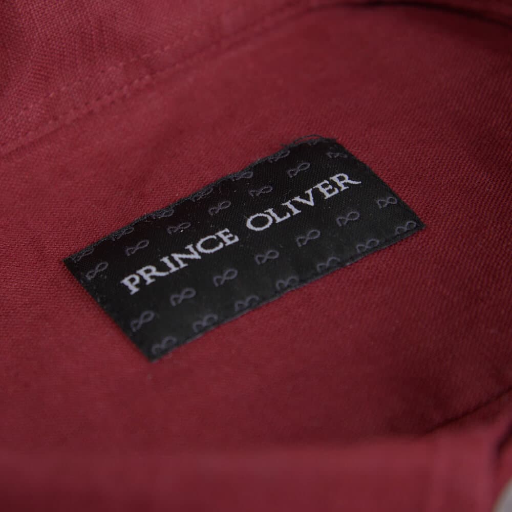 Premium Πουκάμισο Μπορντώ 100% Λινό (Modern Fit)