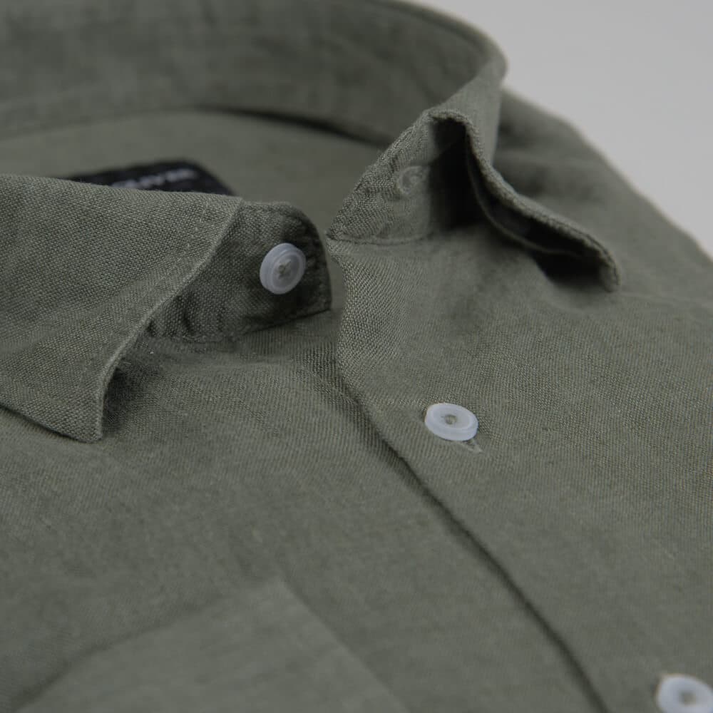 Premium Πουκάμισο Χακί 100% Λινό (Modern Fit)