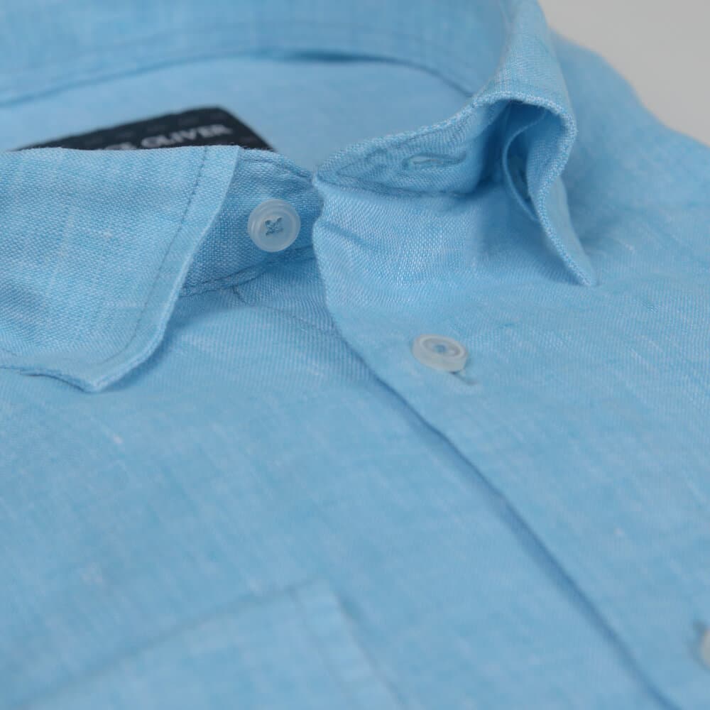 Premium Πουκάμισο Τυρκουάζ 100% Λινό (Modern Fit)