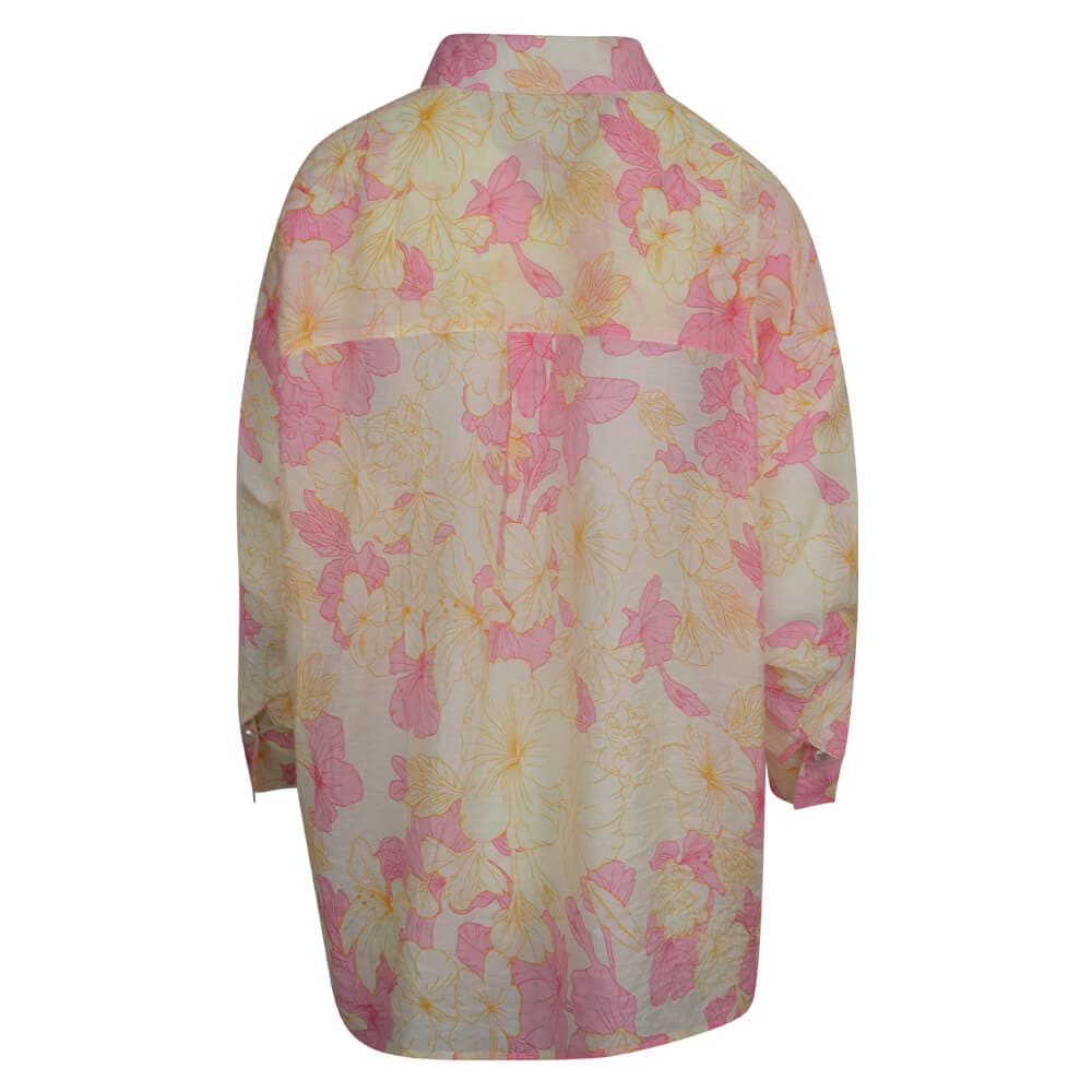 Γυναικεία Πουκαμίσα Κίτρινη Floral