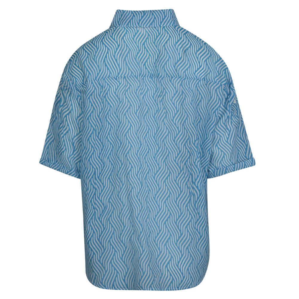 Γυναικεία Πουκαμίσα Γαλάζια Με Σχέδιο