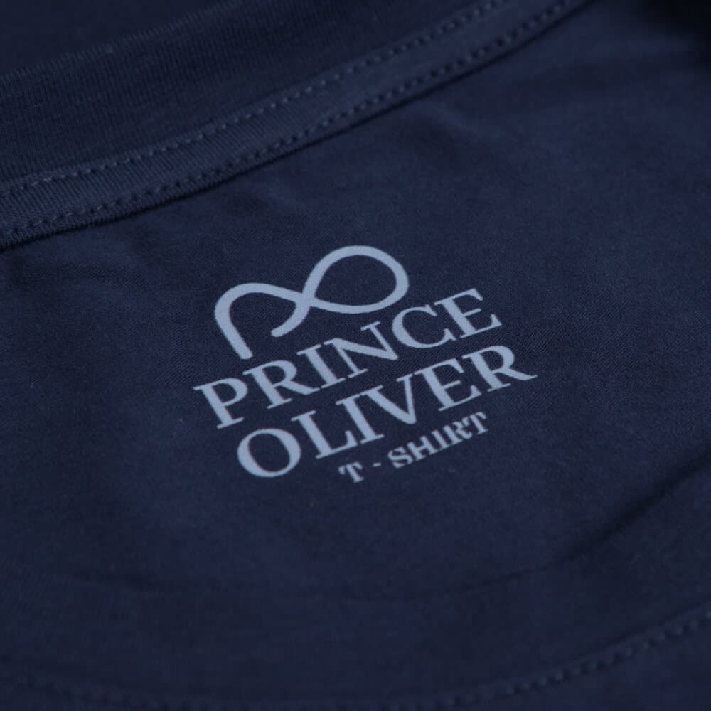 Elegant Logo Τ-Shirt Μπλε Round Neck (Modern Fit)