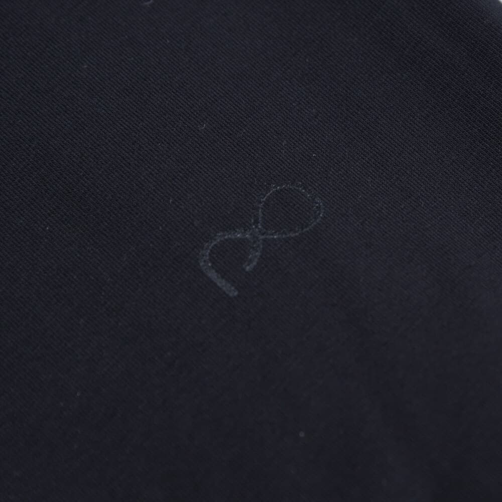Elegant Logo Τ-Shirt Μαύρο V Neck (Modern Fit)