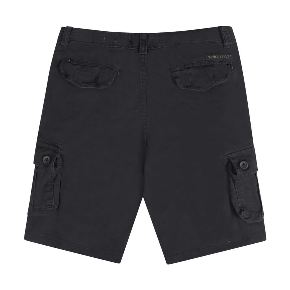 Βερμούδα Cargo Μαύρη (Modern Fit)