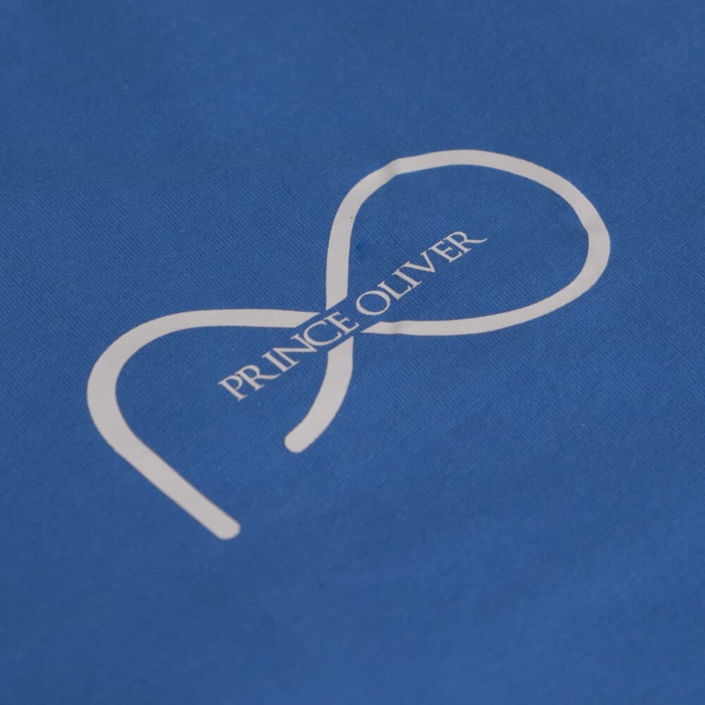 Elegant Logo Τ-Shirt Μπλε Ρουά Round Neck (Italian Slim Fit)