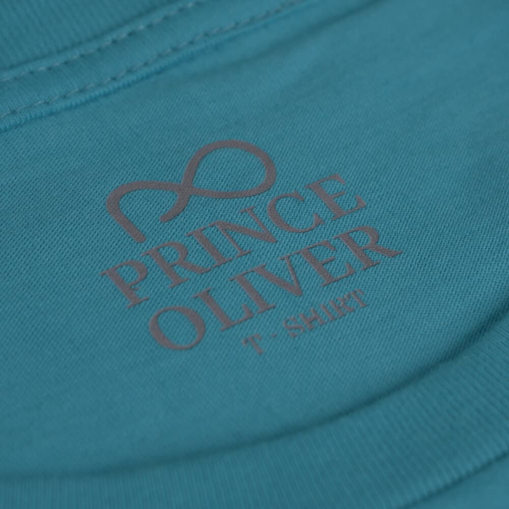 Elegant Logo Τ-Shirt Γαλάζιο Round Neck (Italian SlimFit)