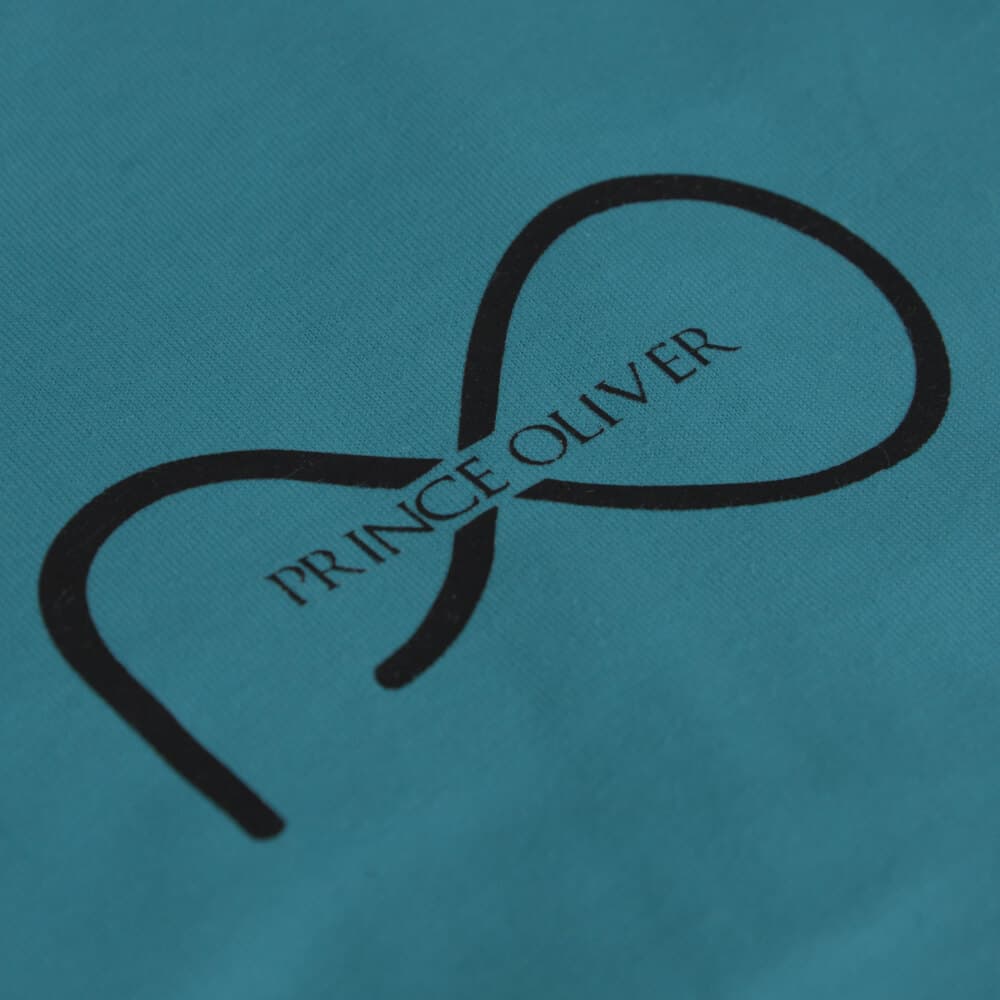 Elegant Logo Τ-Shirt Γαλάζιο Round Neck (Italian Slim Fit)