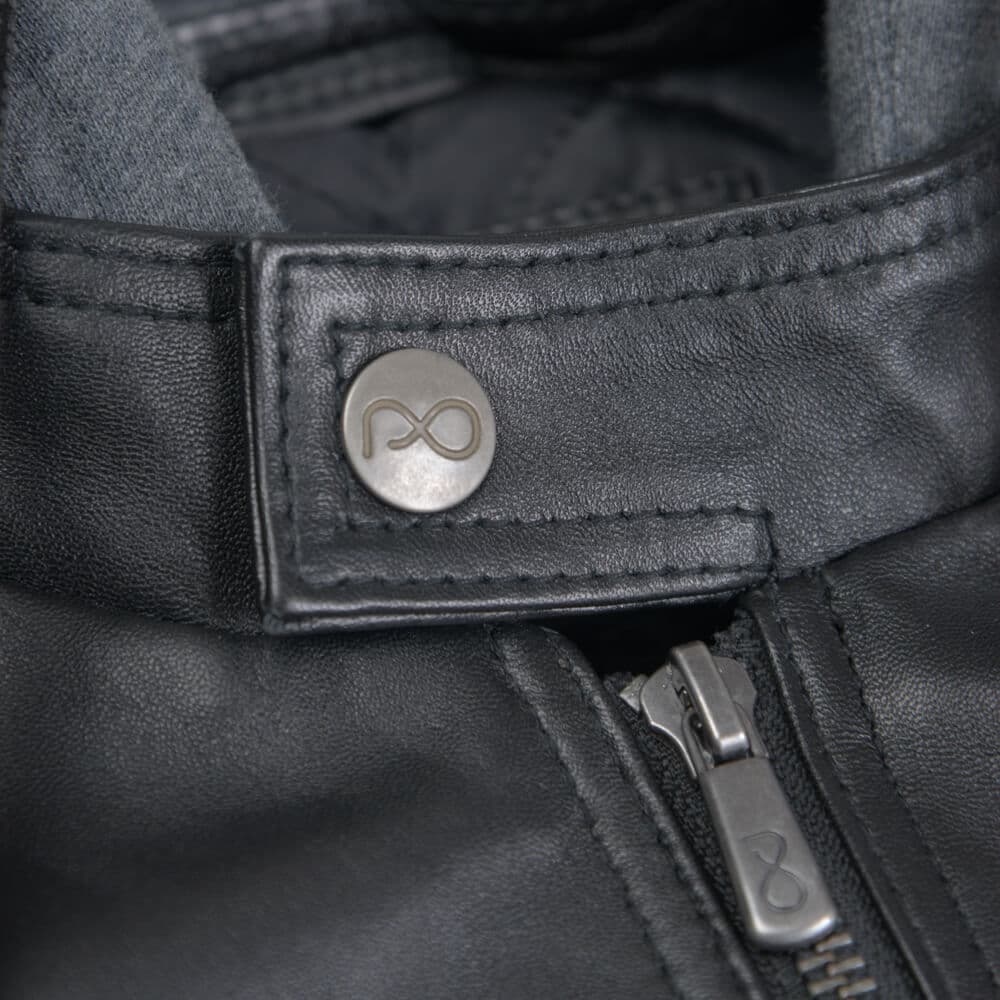 Hooded Racer Δερμάτινο Μαύρο 100% Leather Jacket (Modern Fit) New Arrival