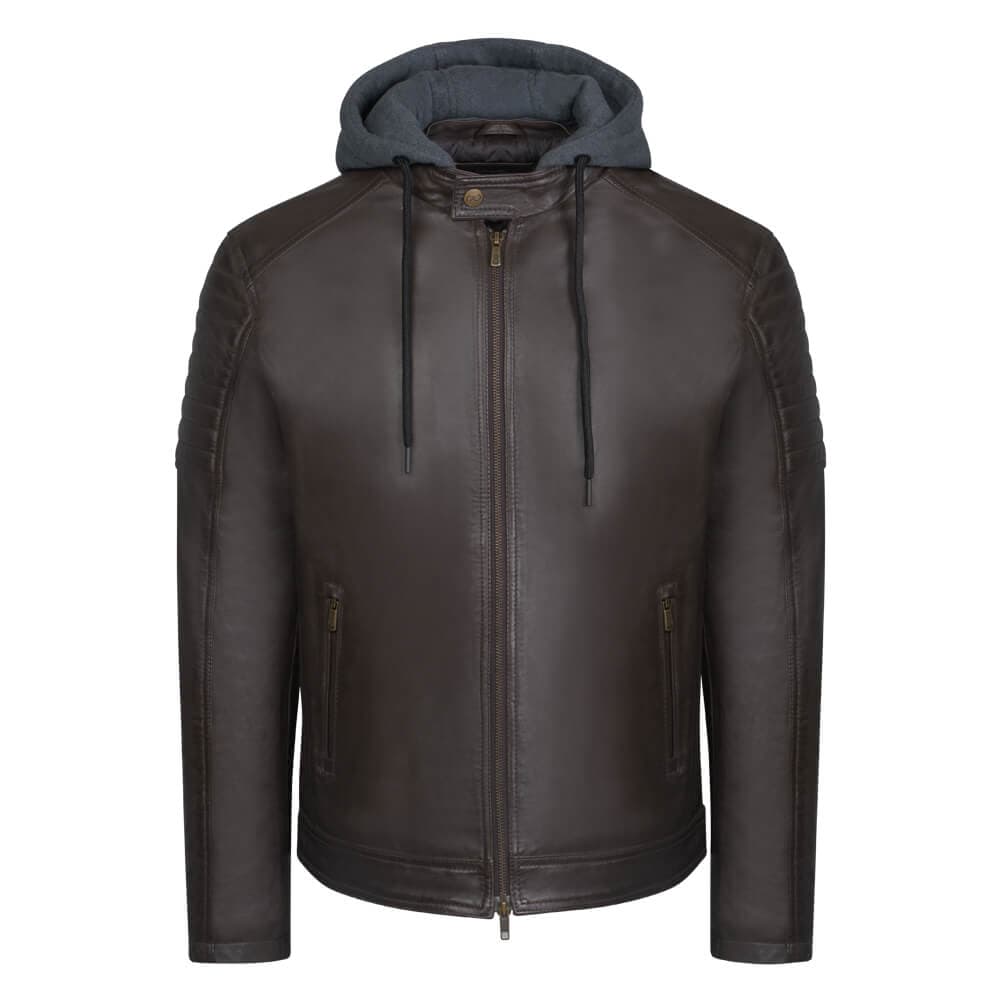 Men's Leather Jackets Prince Oliver Brown