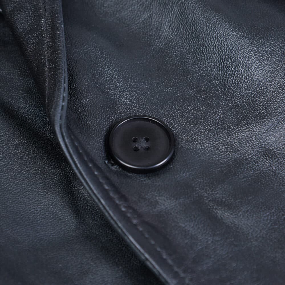 Δερμάτινο Σακάκι Mαύρο 100% Leather (Modern Fit)