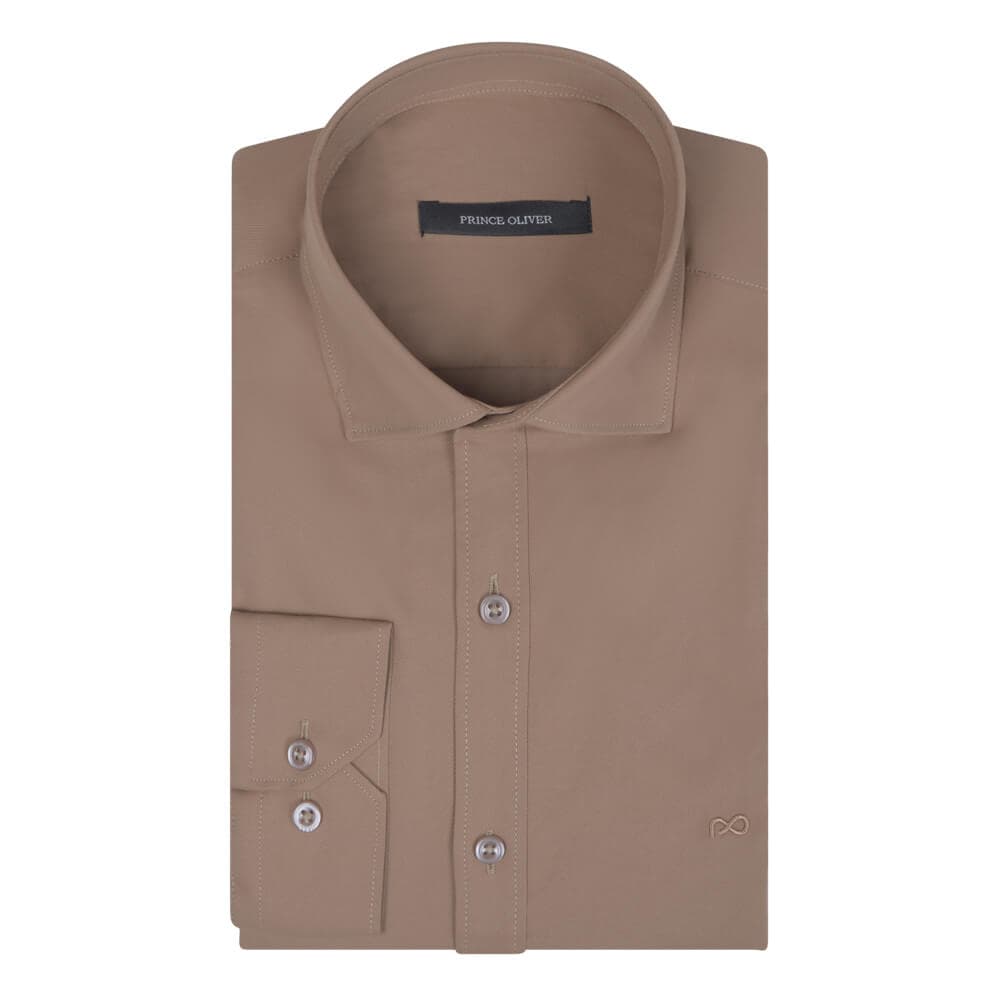 Πουκάμισο Καφέ Ανοιχτό (Modern Fit) New Arrival