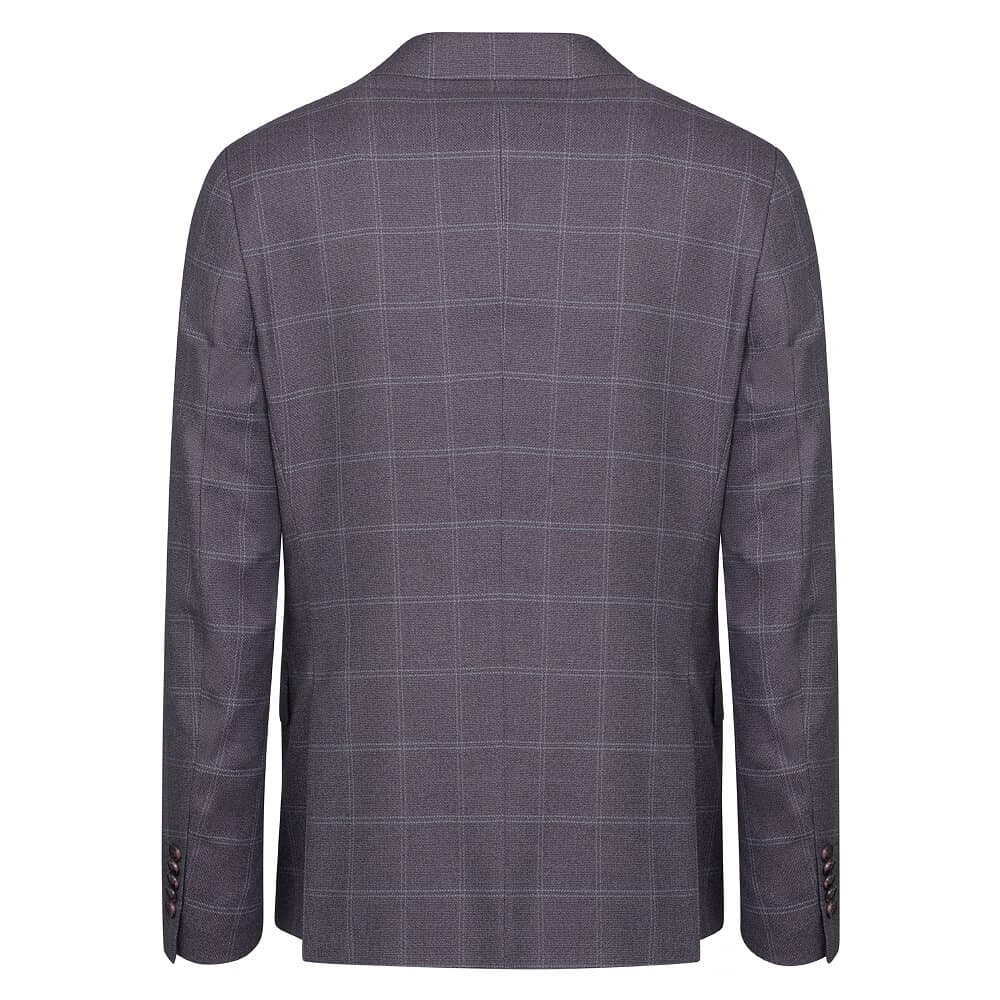 Σακάκι Καρό Μπορντώ (Modern Fit) New Arrival