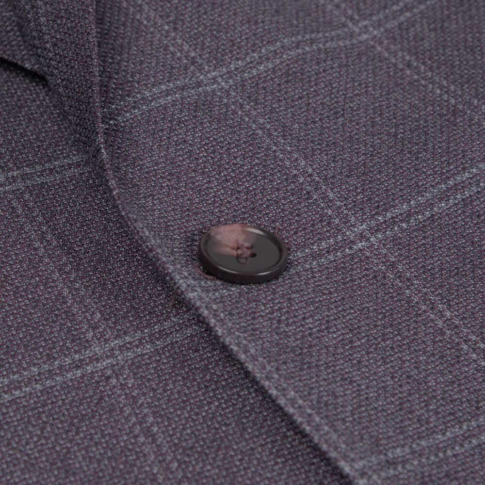 Σακάκι Καρό Μπορντώ (Modern Fit) New Arrival