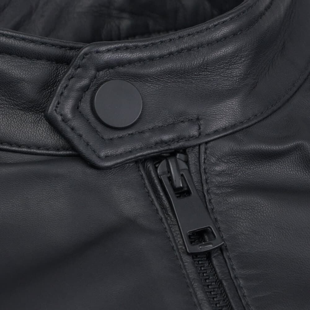 Racer Jacket Μαύρο 100% Leather (Modern Fit) New Arrival