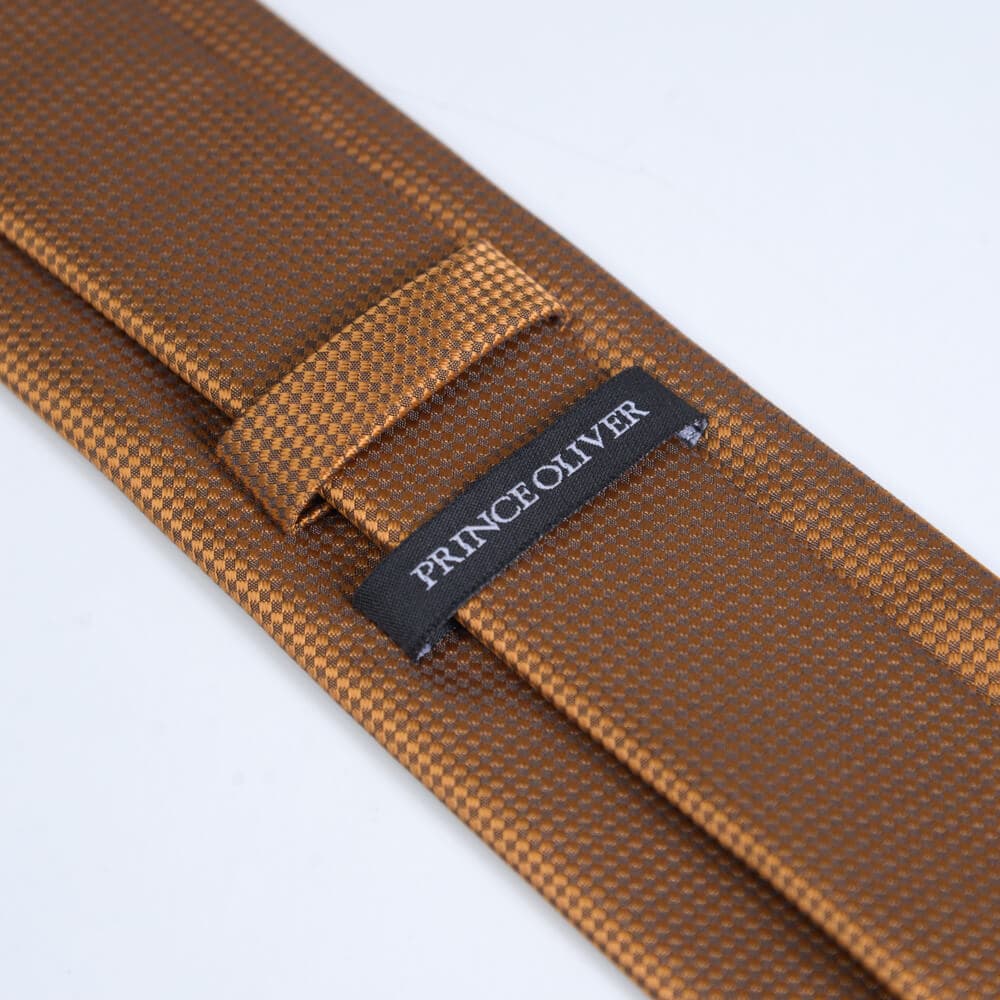 Γραβάτα Με Μικροσχέδιο Ανοιχτό Καφέ (Φάρδος 7 cm) New Arrival