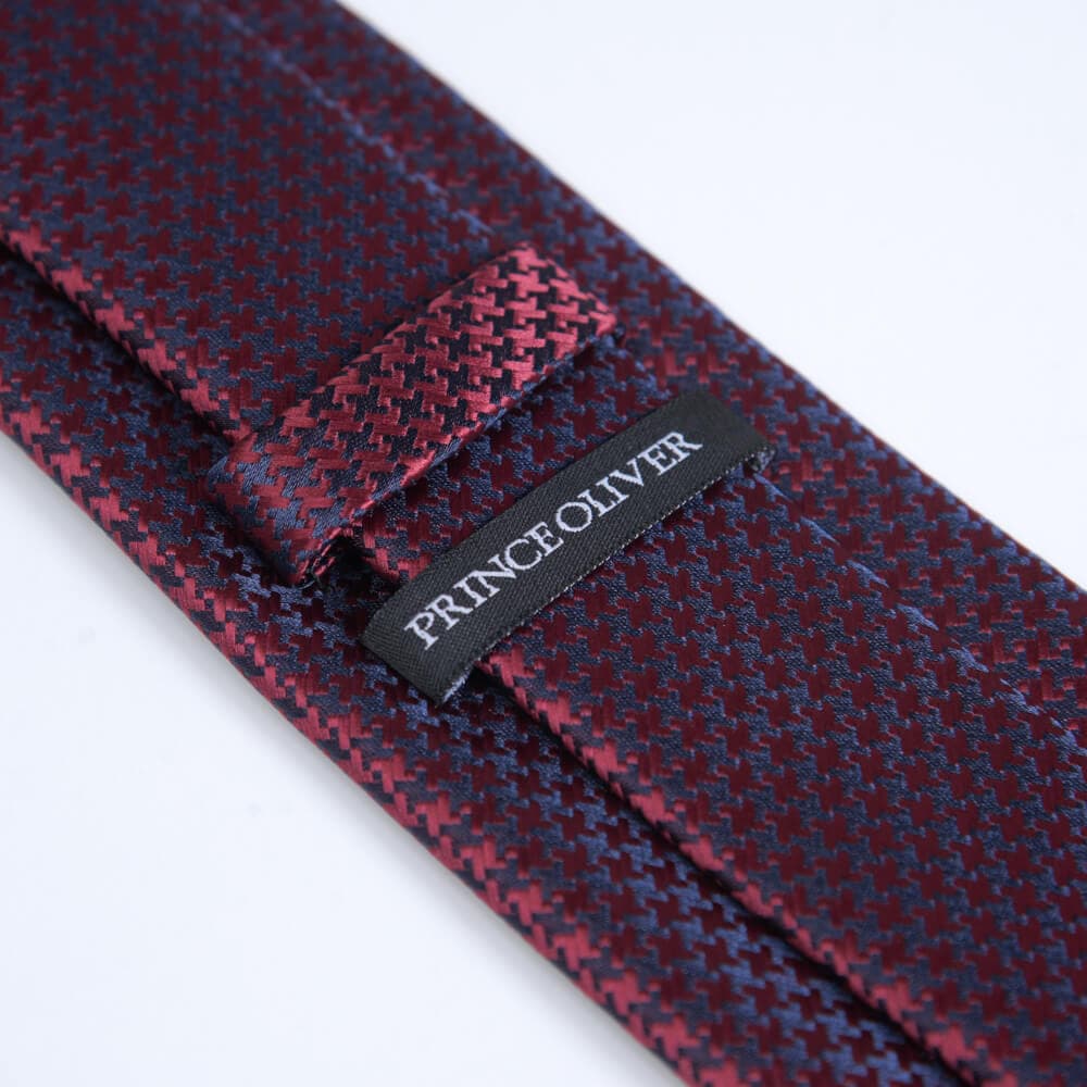 Γραβάτα Με Μικροσχέδιο Μπορντώ (Φάρδος 7 cm) New Arrival