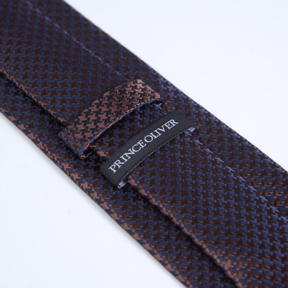 Γραβάτα Με Μικροσχέδιο Καφέ (Φάρδος 7 cm) New Arrival