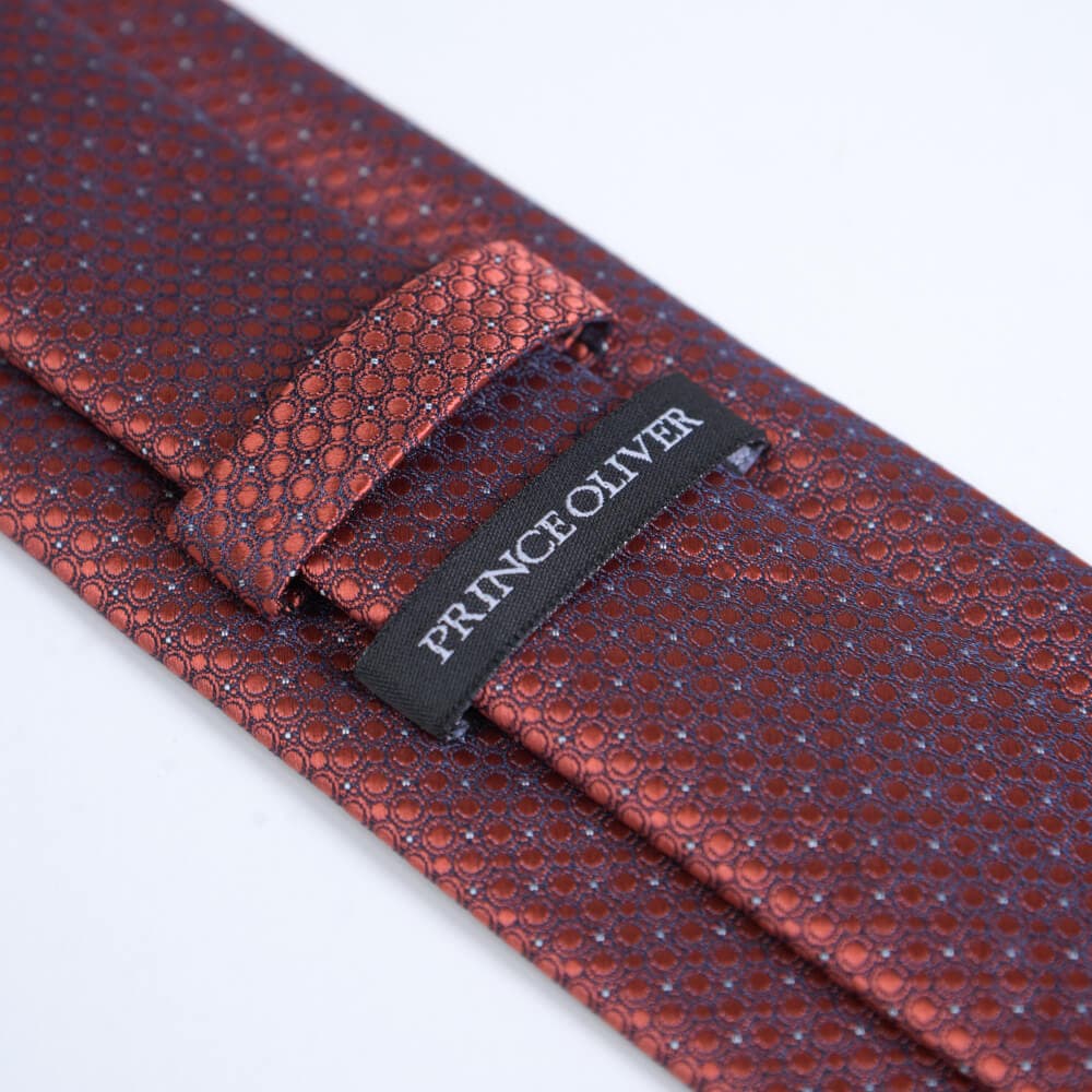 Γραβάτα Με Μικροσχέδιο Μπρονζέ (Φάρδος 7 cm) New Arrival