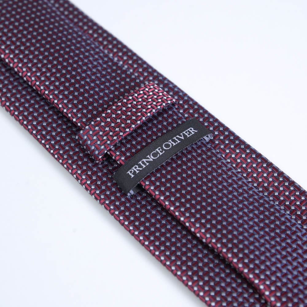 Γραβάτα Με Μικροσχέδιο Μπορντώ (Φάρδος 7 cm) New Arrival