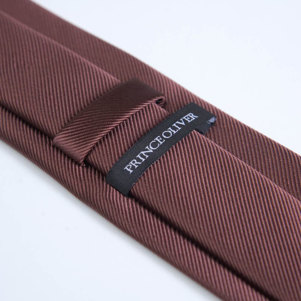 Γραβάτα Ανάγλυφη Ριγέ Καφέ (Φάρδος 7 cm) New Arrival