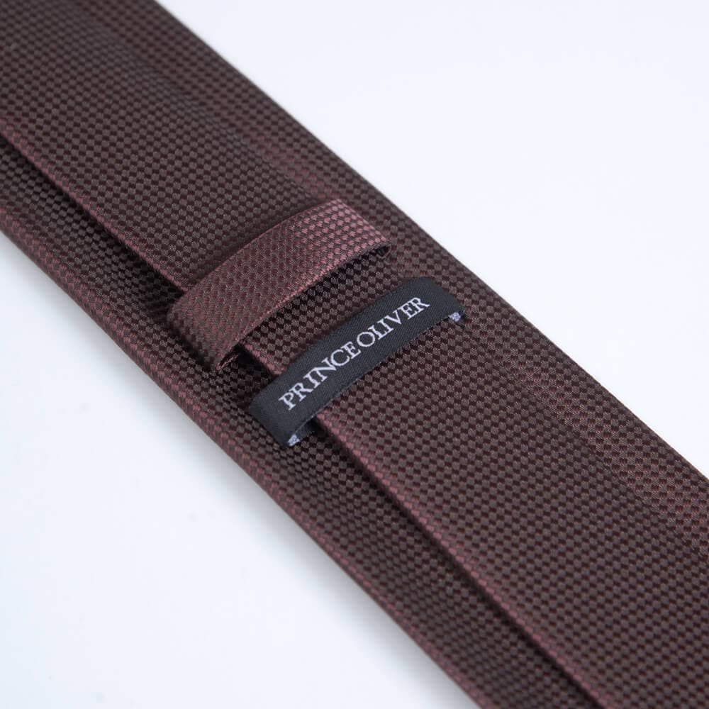 Γραβάτα Με Μικροσχέδιο Καφέ (Φάρδος 7 cm) New Arrival