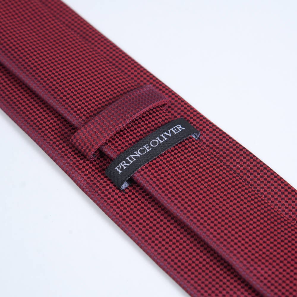 Γραβάτα Με Μικροσχέδιο Μπορντώ (Φάρδος 7 cm) New Arrival