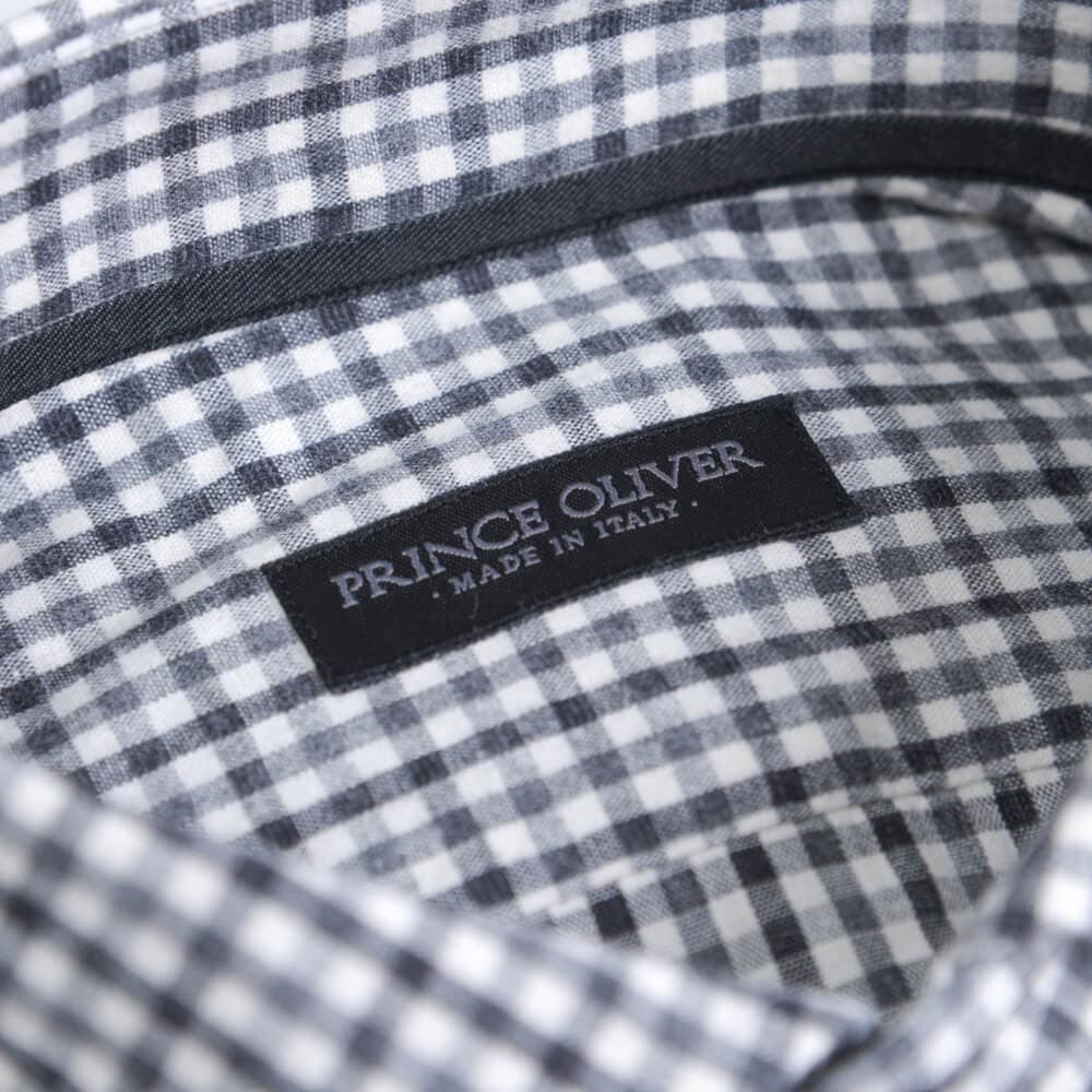 Superior Πουκάμισο Καρό Γκρι 100% Fine Cotton (Modern Fit) New Arrival